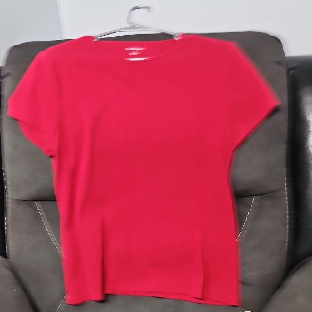 Croft & Barrow Red Short Sleeve T-Shirt